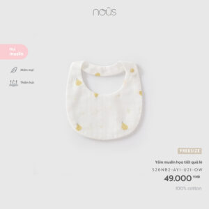 Yếm muslin họa tiết quả lê U21