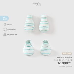 Set BTBC kẻ xanh trắng M11